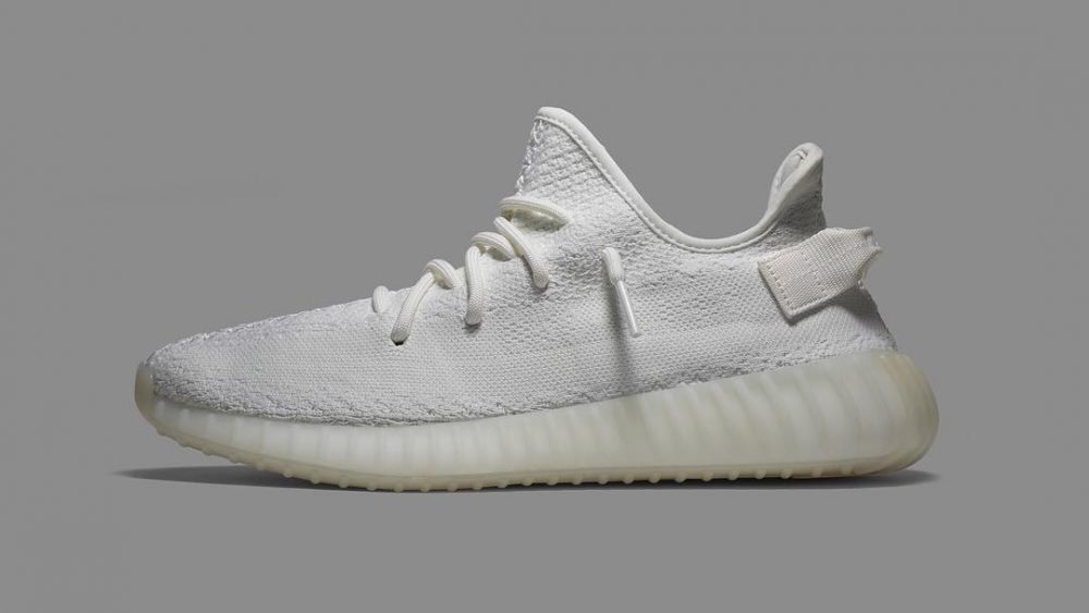 Kanye removed all traces of color on the ‘Cream White’ edition of the Yeezy Boos…
