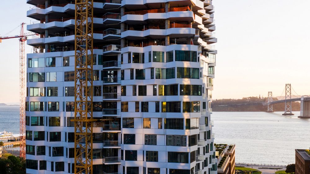 Studio Gang’s spiralling Mira tower tops out in San Francisco