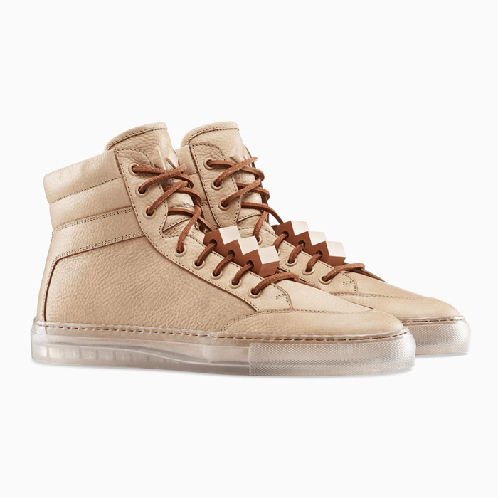 Natural Leather High Top Sneaker – COOL HUNTING