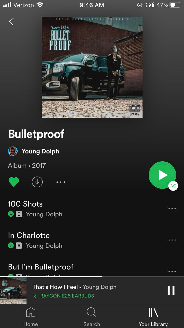 Thought something was different on this album cover. Realized Young Dolph changed all of his albums on Spotify to have a mask on. Forgive if this has been posted before just thought it was funny