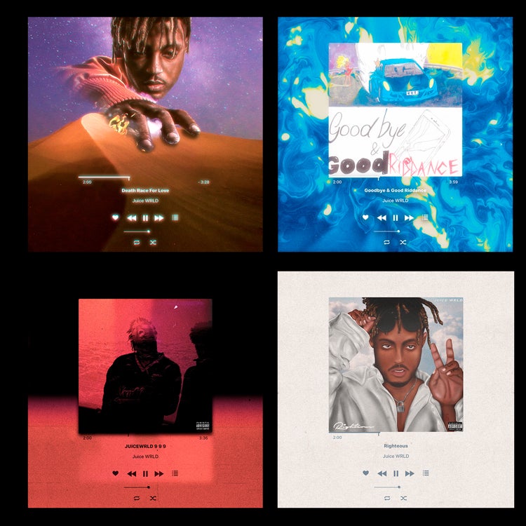 Made these edits of my favorite Juice WRLD albums