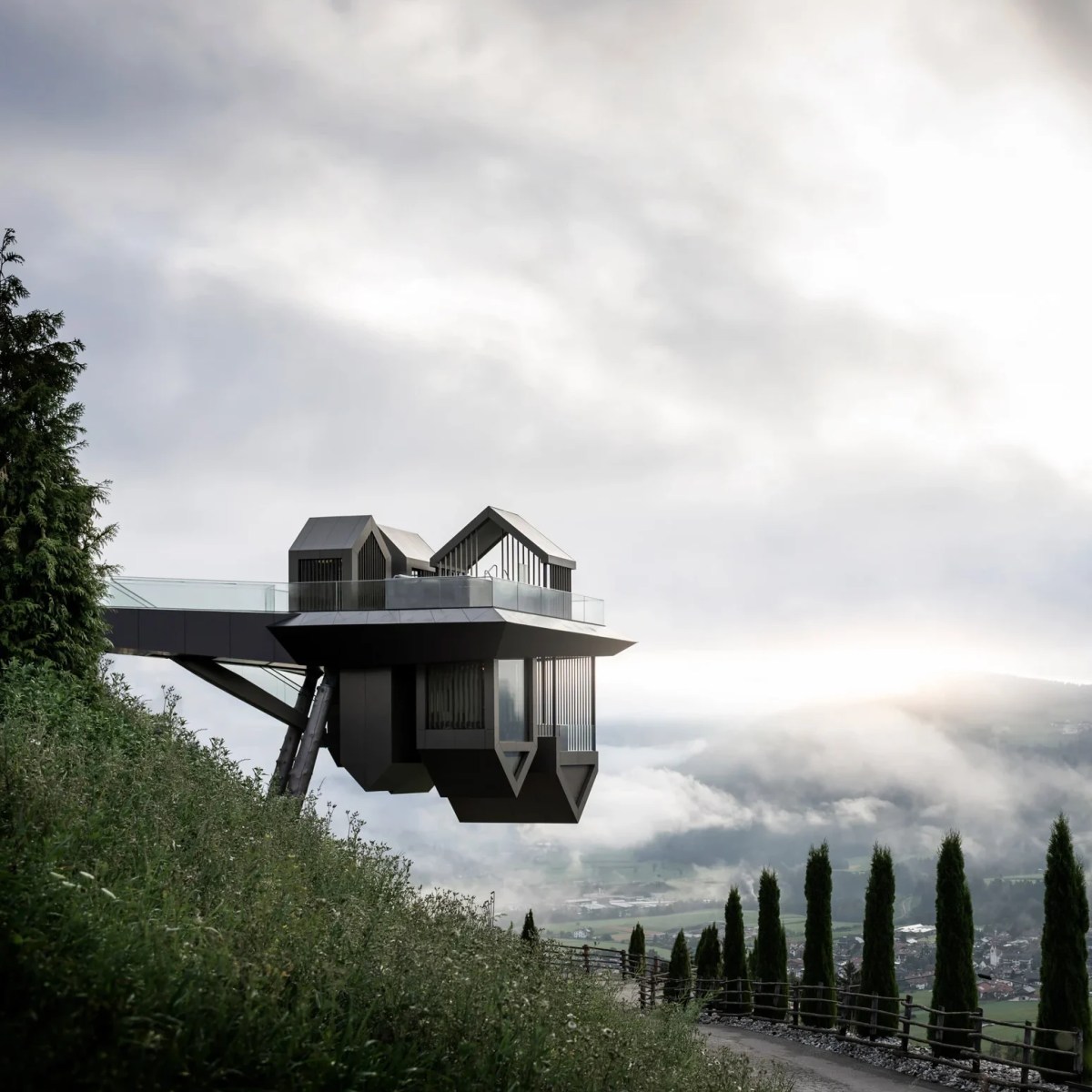 Hotel Hubertus’ “Hub of Huts” Wellness Area Resembles an Upside-Down Alpine Village – COOL HUNTING®