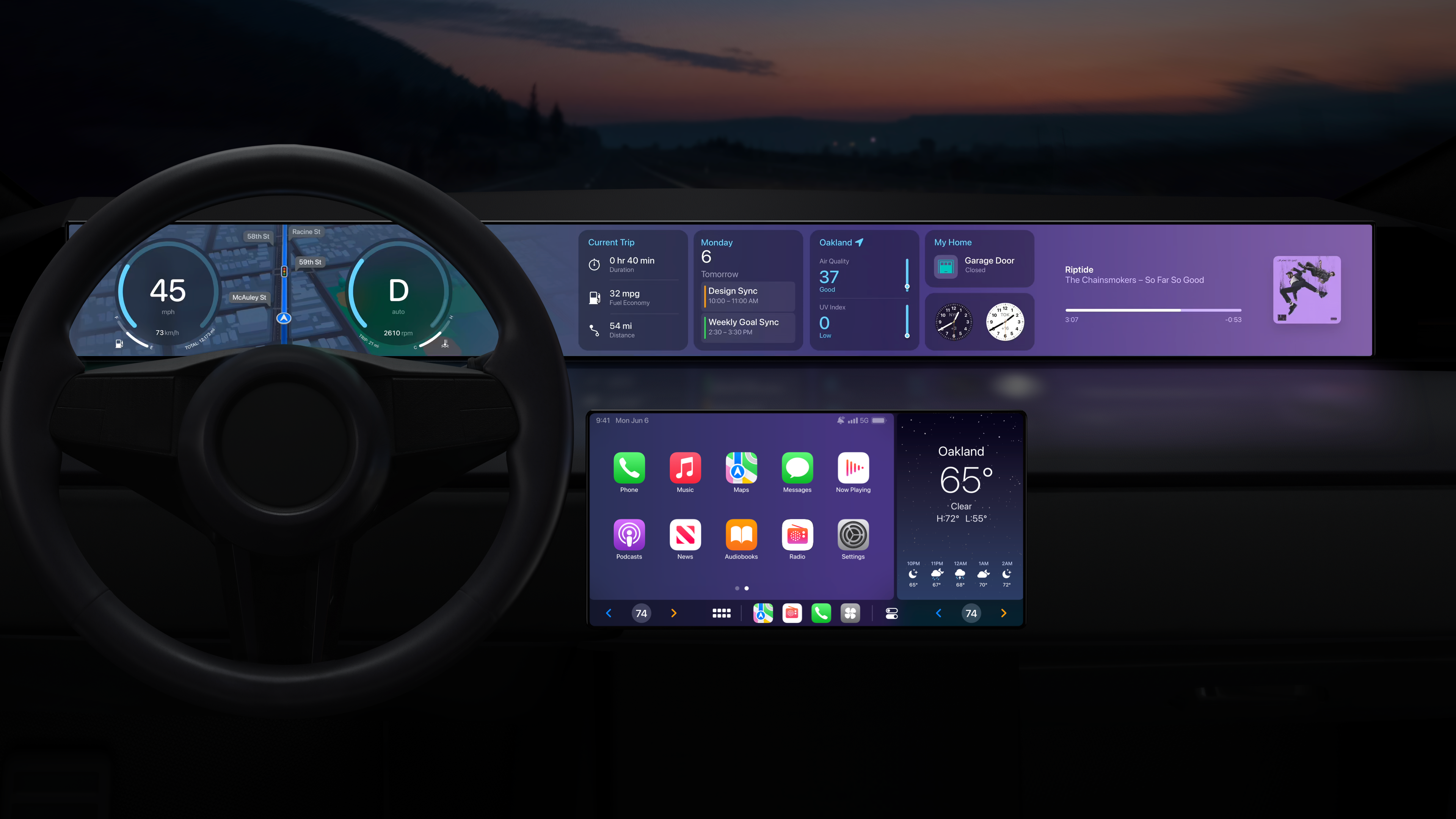 Apple’s Next Generation CarPlay Shown with Aston Martin and Porsche
